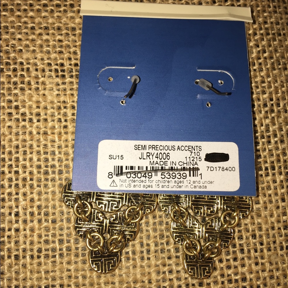 🛑 SOLD 🚨LUCKY BRAND 3 Pc Coral Gold Tone Necklace Bracelet Earrings Set $133 NWT - Picture 10 of 11